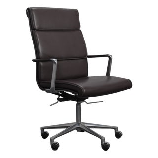Una Leather Office Chair by ICF, Italy, 1990s For Sale