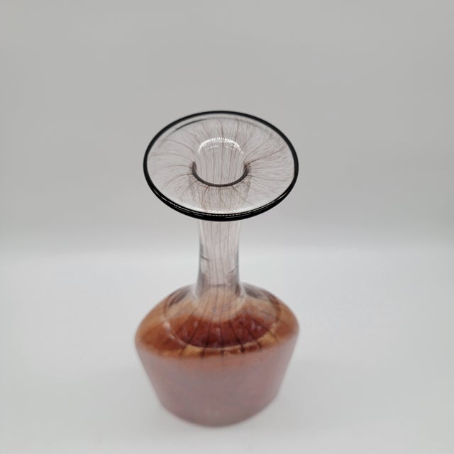 1980s Transjo Hytta Glass Vase Bottle Flask For Sale - Image 4 of 11
