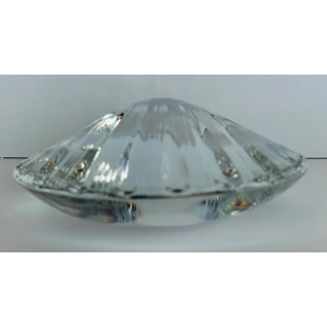 Late 20th Century Vintage Baccarat French Crystal Seashell Paper Weight in Original Box For Sale - Image 5 of 11