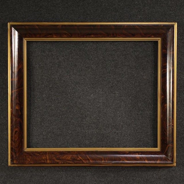 Vintage Lacquered and Gilded Wooden Frame, 1950 For Sale - Image 14 of 14