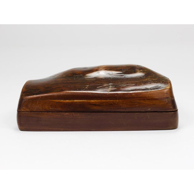 1950s Hand-Carved Organic Wooden Box with Lid, France, 1950s For Sale - Image 5 of 18