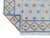 Casa Cosima Handmade Cotton Vegetable Dyed White, Sky Blue and Tan Star and Gingham Rug - 9'x12' For Sale - Image 4 of 10