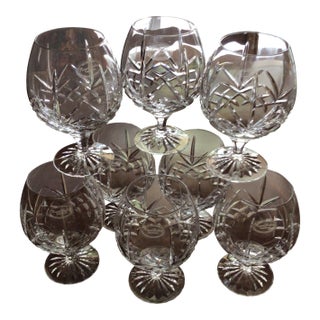 Royal Gallery Crystal Brandy/Cognac SnifterGlasses - Set of 8 For Sale