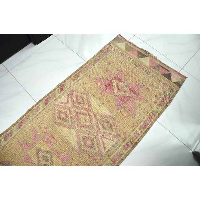 Turkish Oushak Pastel Vintage Wool Area Rug For Sale - Image 4 of 11
