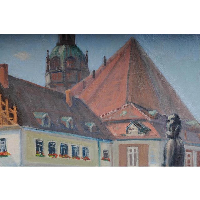 I. Wiehmann, Elector's Palace & St. Catherine's Church in Brandenburg, Oil Painting For Sale - Image 14 of 18