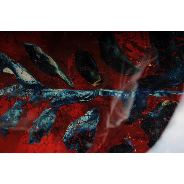 Blue Large Artists Bowl by Duilio Barnabe, Dubé for Fontana Arte, Italy For Sale - Image 8 of 18