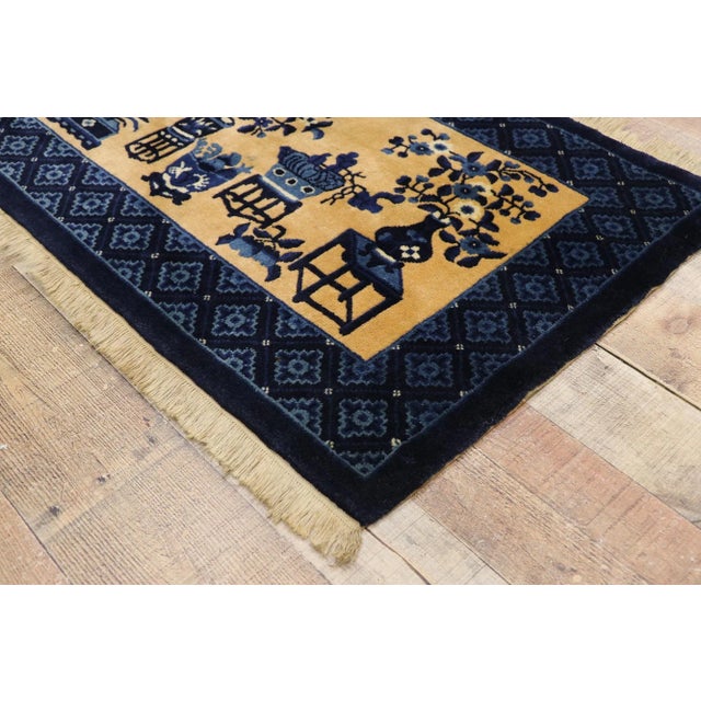 Antique Chinese Baotou Pictorial Rug - 02'05 X 04'06 For Sale In Dallas - Image 6 of 9