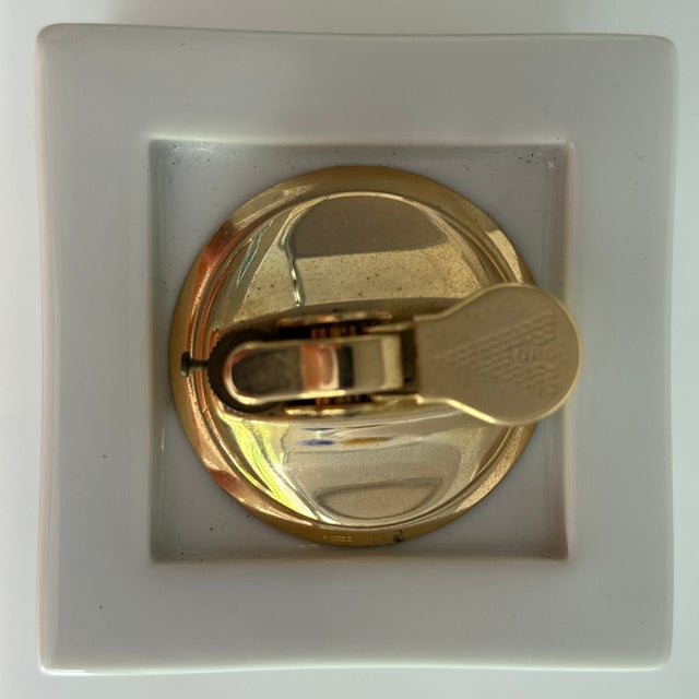 Rosenthal White and Gold Table Lighter Gorgona by Versace for Rosenthal, 1990s For Sale - Image 4 of 12