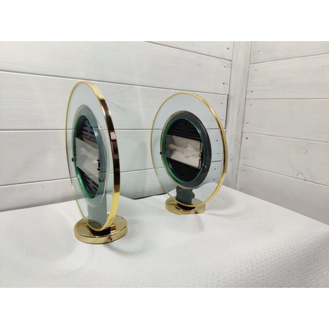 Vintage Brass Wall Lights by Leonardo Marelli, 1970s, Set of 2 For Sale - Image 4 of 9