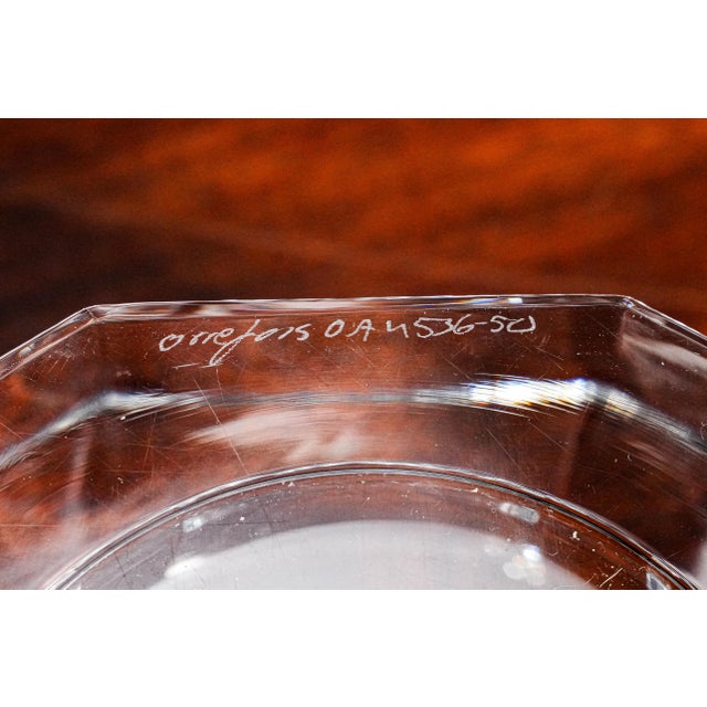 Substantial Faceted Orrefors Sweden Crystal Biscuit Jar Designed by Olle Aberius Home Decor For Sale - Image 14 of 14
