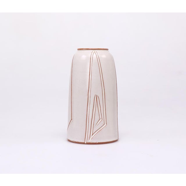 Ceramic Small Earthenware Vases with Sgraffito Decor, 1960s, Set of 4 For Sale - Image 7 of 10