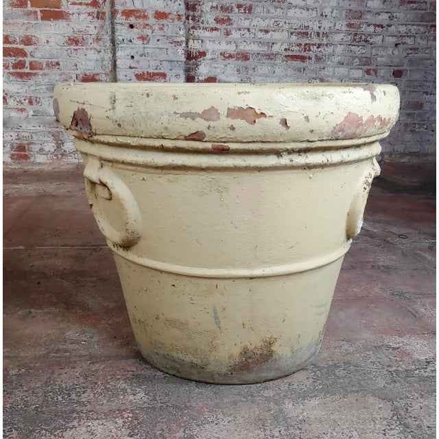 19th Century 19th Century Large Painted Terracotta Pots - A Pair For Sale - Image 5 of 10