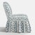 Not Yet Made - Made To Order Ashburn Ruffle Slipper Chair in Linny Ikat Slate For Sale - Image 5 of 7