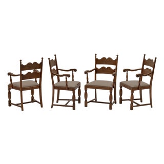 Mid-Century French Dining Chairs after Charles Dudouyt, 1950s, Set of 4 For Sale