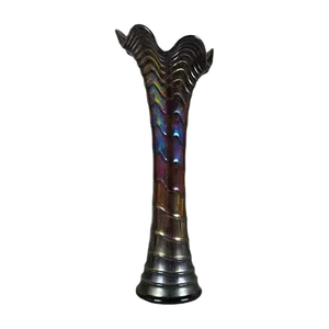 Large Art Nouveau Iridescent Glass Vase