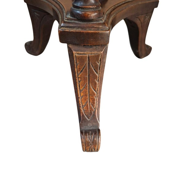 Antique Walnut Piano Stool with Screws, Early 1900s For Sale - Image 9 of 13