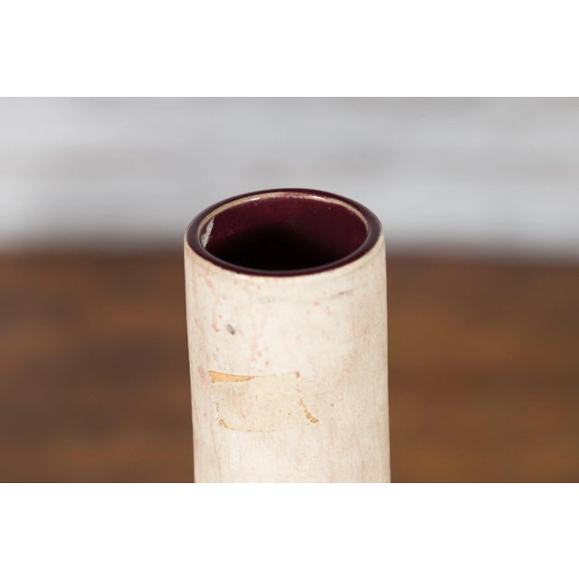 Northern Thai Chiang Mai White Contemporary Vase from the Prem Collection For Sale - Image 12 of 13