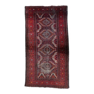 1920s, Antique Afghan Baluch Handmade Rug 3.1' X 6' For Sale