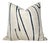 Graffito Linen Pillow Cover in Ivory Onyx, 20x20 Pillow For Sale