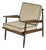 Solid Wood Wanut Tone Mid Century Chair For Sale