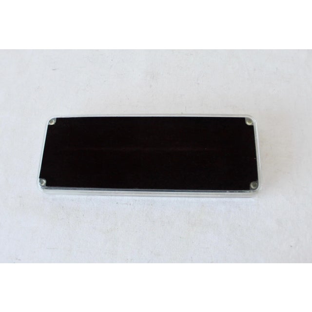 1980s Sally Designs Style Lucite Acrylic Glass Mirror Make-Up Vanity Tray Rounded Corners Vintage Modern For Sale - Image 5 of 7