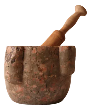 19th Century French Stone Mortar & Pestel (B)