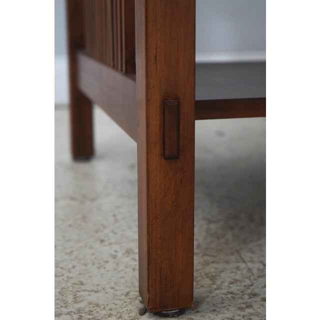 Wood Stickley Mission Cherry 2 Tier Lamp Table For Sale - Image 7 of 12
