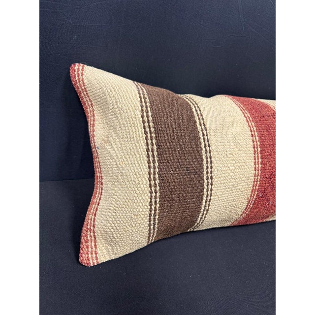 Turkish Hemp Pillow Cushion Natural Beige Brown Cushion Cover 14x40 #30436 Enhance your home decor with our Kilim Pillow...