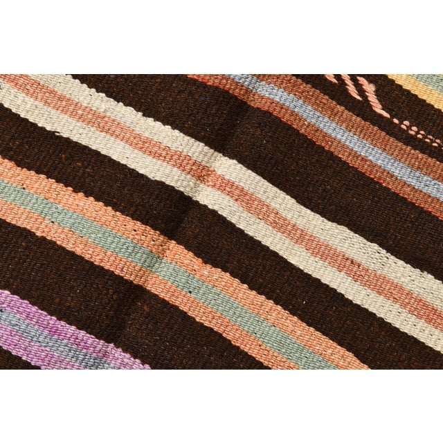 Handmade Wool Kilim Rug For Sale - Image 5 of 11