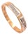 14 Karat Two-Tone Gold Wedding Band With Diamonds 0.25 TDW, Size 9.5 For Sale