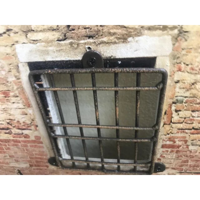 Wood Wall Art with Metal Balconies and Bars on Walnut Board For Sale - Image 7 of 13