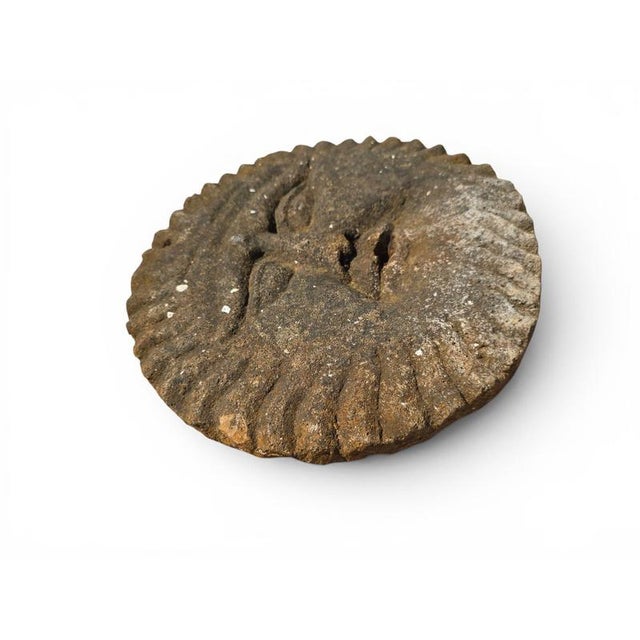 Sandstone Sun Mask Fountain Spout Sculpture, 1890 For Sale - Image 4 of 12