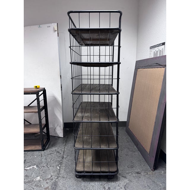 Restoration Hardware Circa 1900 Caged Baker's Rack Single Shelving