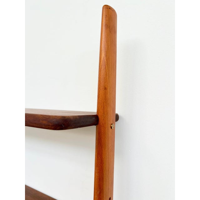 Tan Modular Teak and Beech Wall System attributed to William Watting for Scanflex, Denmark, 1960s For Sale - Image 8 of 17