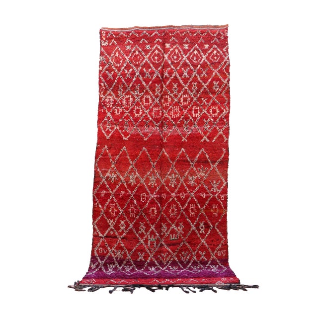 Textile Moroccan Vintage Zayan Rug - 5'11" X 12'11" Ft For Sale - Image 7 of 7