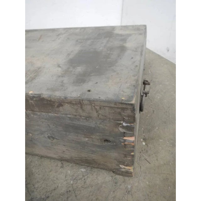 Vintage Wooden Trunk, 1940s For Sale - Image 9 of 9