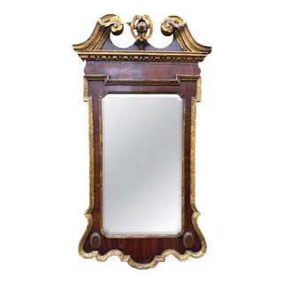 George II Walnut and Giltwood Pier Mirror, 1760s For Sale