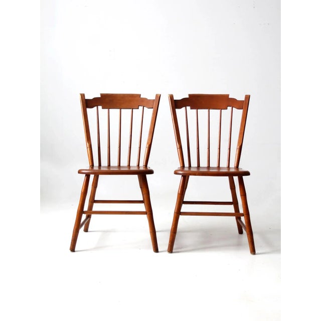 Mid-Century Modern Vintage Dining Side Chairs Pair For Sale - Image 3 of 12