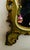 Gold Antique Rococo Style Carved Wood Gilt & Floral Decorated Venitian Mirror For Sale - Image 8 of 12