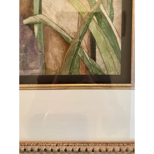 Paint "Spring Flowers" Original Framed & Matted Mixed Media Painting For Sale - Image 7 of 12