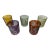 Japanese Edo Kiriko Cut Crystal Harlequin Tumblers - Set of 5 For Sale