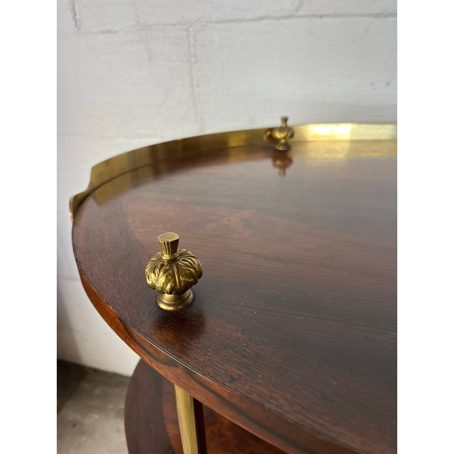 Brass LaBarge Hollywood Regency Brass and Glass Hooved Feet Cocktail Table, 1960s For Sale - Image 8 of 12