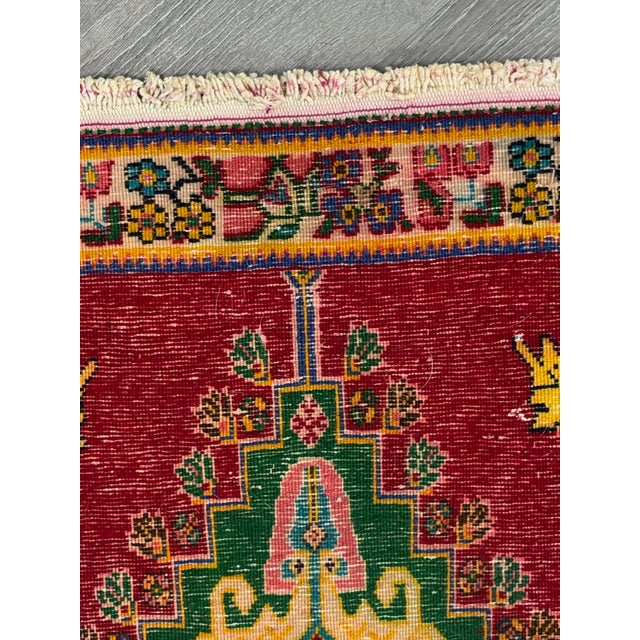 Small Handmade Persian Style Accent Rug For Sale In Orlando - Image 6 of 18