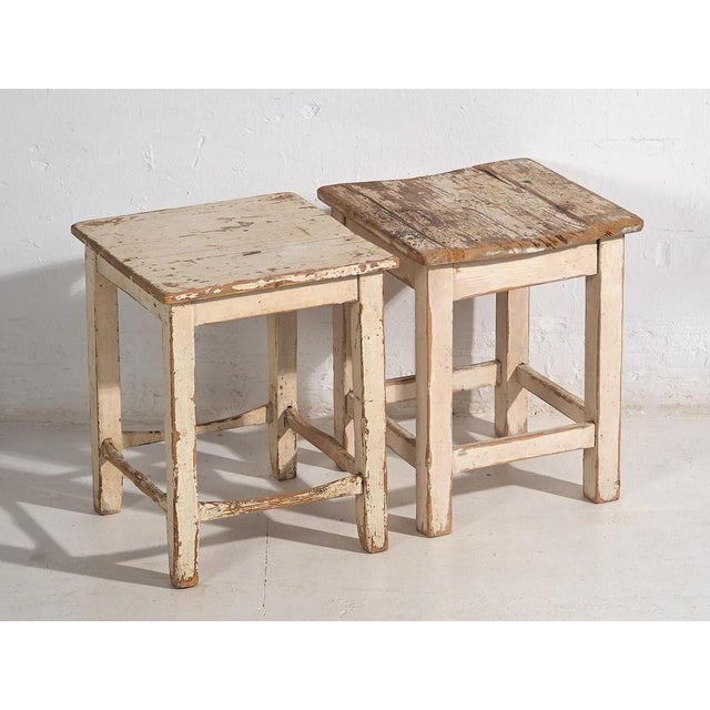 Rustic Vintage Low Tables, 1920, Set of 2 For Sale - Image 3 of 14