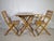 Vintage Garden Furniture Set in Wood, 1970s, Set of 3 For Sale - Image 11 of 11