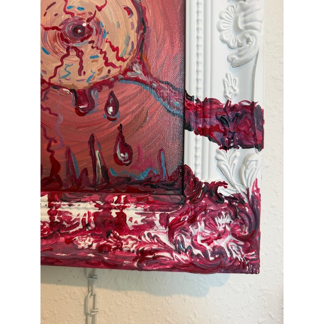 Paint Serg Graff "Mystic Eye" Original Abstract Painting Framed Surreal Vision Art Coa For Sale - Image 7 of 8