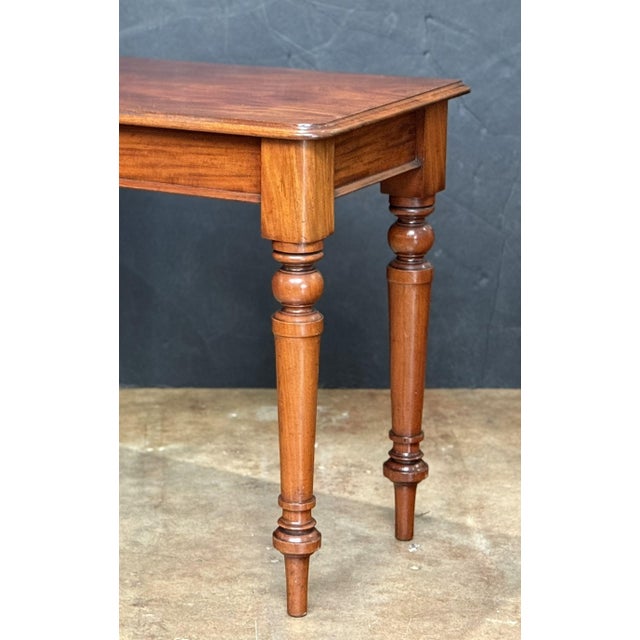 Wood English Console Serving or Hall Table of Mahogany For Sale - Image 7 of 9