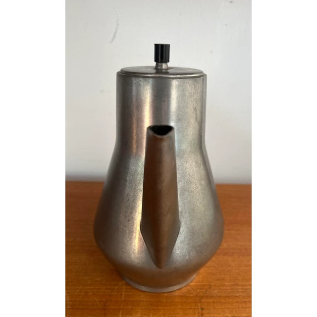 Mid-Century Modern Brodrene Mylius Norwegian Pewter Coffee Pitcher 1950s For Sale - Image 3 of 11