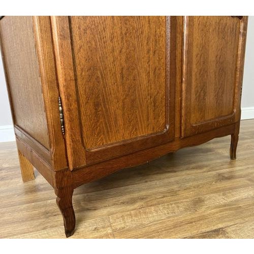 Vintage French Louis XVI Style Oak Wardrobe For Sale - Image 6 of 9