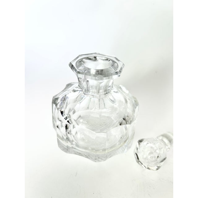 Art Deco Heavy Cut Crystal Perfume Bottle For Sale In Los Angeles - Image 6 of 8